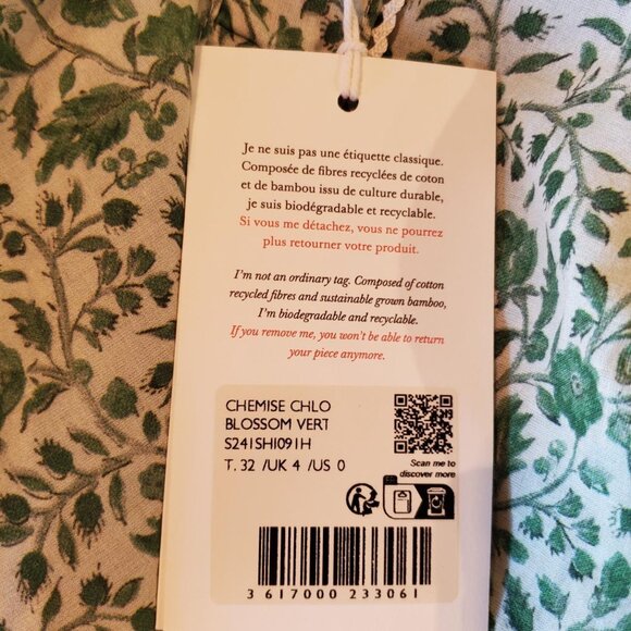 Sézane Sustainable Botanical Blouse Bundle with Tote - Picture 6 of 8